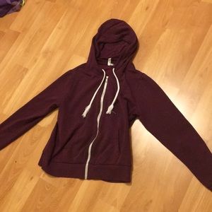Thin dark purple zip up